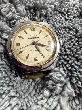Sportsman Silver-Tone Vintage Watch – Elgin